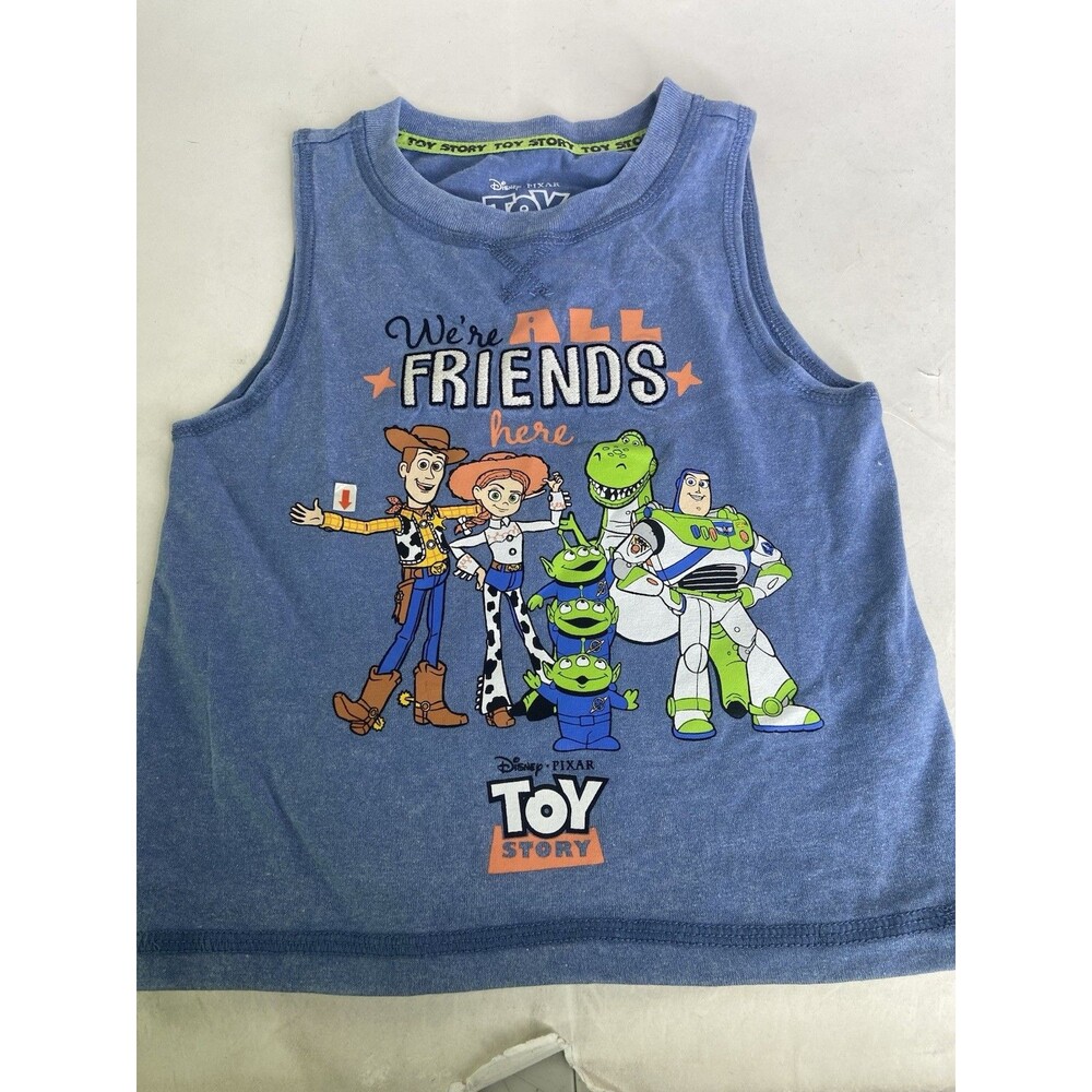 Disney Toy Story Double Sided Sleeveless Tank Shirt Toddler Boys Size 2T